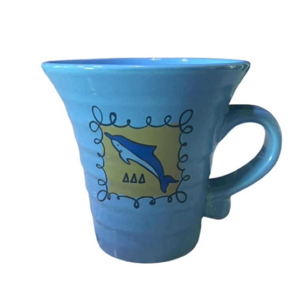 New - Tri Delta Blue Dolphin Ceramic Mug